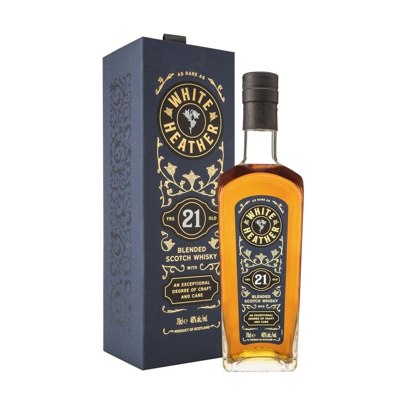 White Heather 21 Years Old Blended Scotch Whisky - ForWhiskeyLovers.com