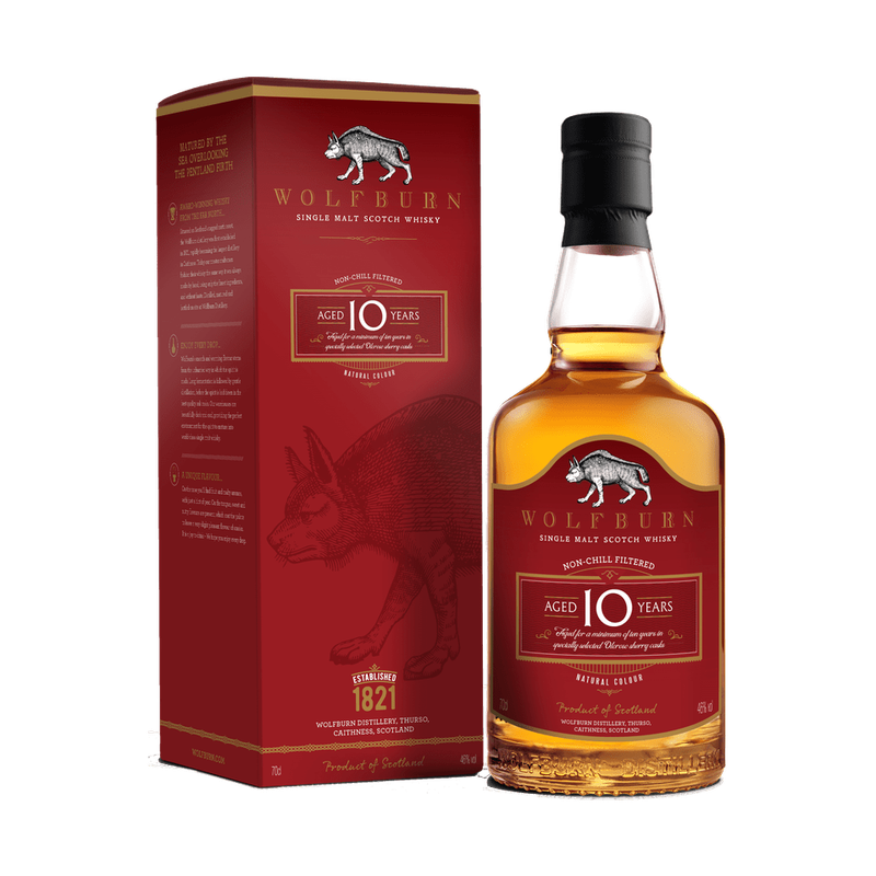Wolfburn 10 Years Old Single Malt Scotch Whisky - ForWhiskeyLovers.com