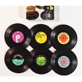 Retro Vinyl Record / CD Music Coaster - ForWhiskeyLovers.com