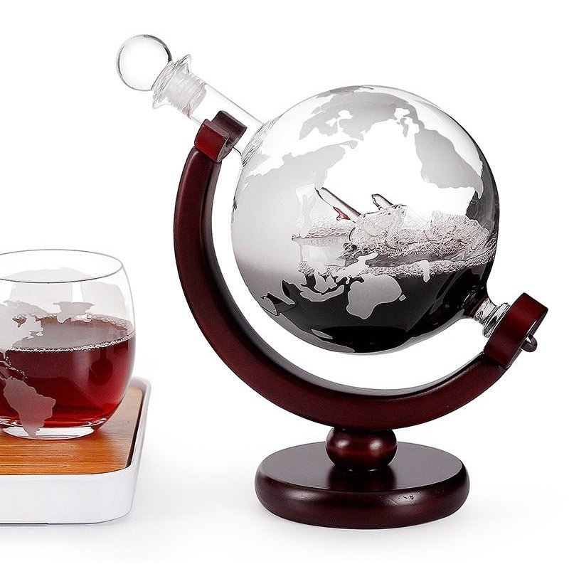 World Travelor Spirits Decanter With Glass - ForWhiskeyLovers.com