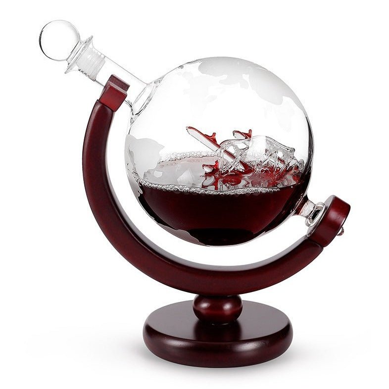 World Travelor Spirits Decanter With Glass - ForWhiskeyLovers.com