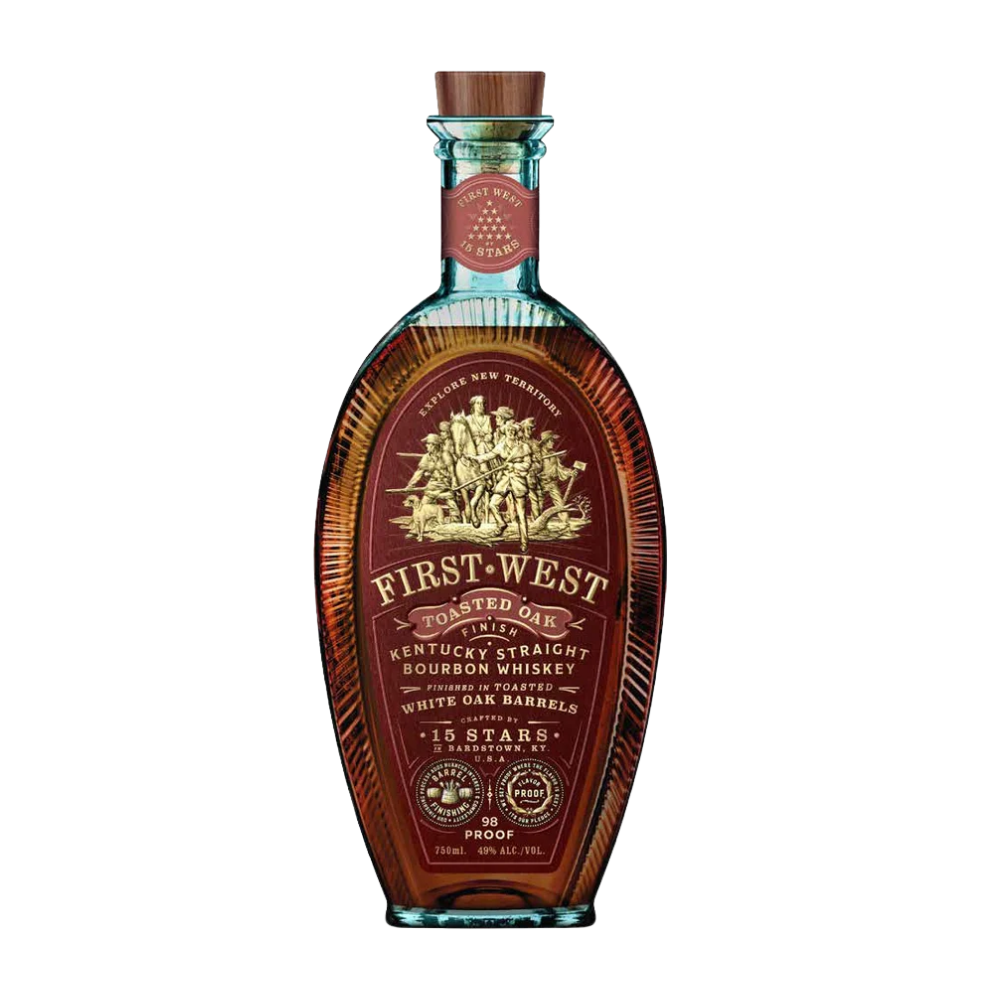 15 Stars First West Toasted Oak Bourbon Whiskey - LoveScotch.com