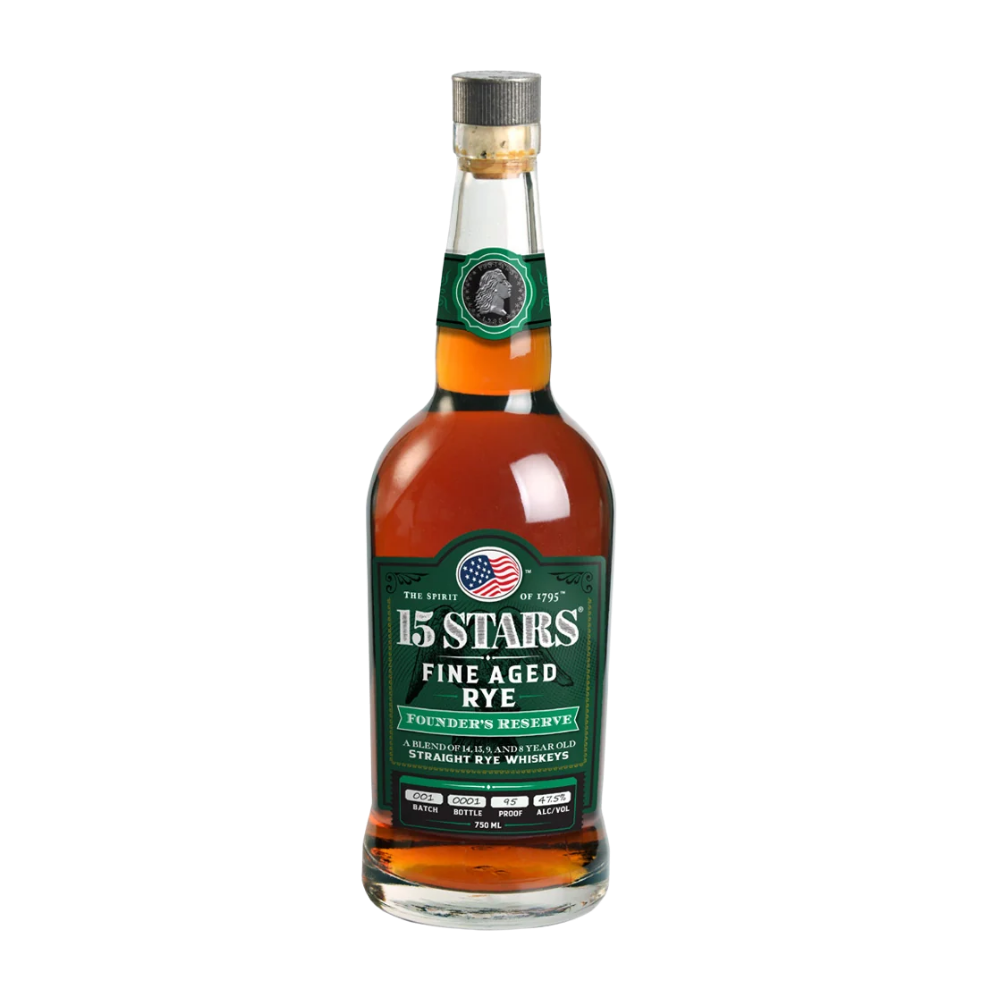 15 Stars Founder's Reserve Rye Whiskey - ForWhiskeyLovers.com