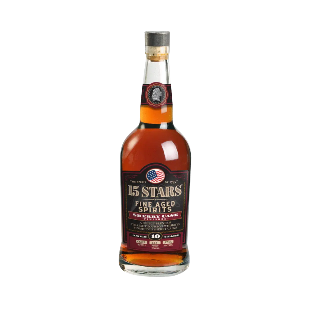 15 Stars Sherry Cask Finish Straight Bourbon Whiskey - ForWhiskeyLovers.com