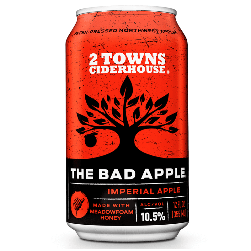 2 Towns Ciderhouse The Bad Apple Imperial Hard Cider 4-Pack - ForWhiskeyLovers.com