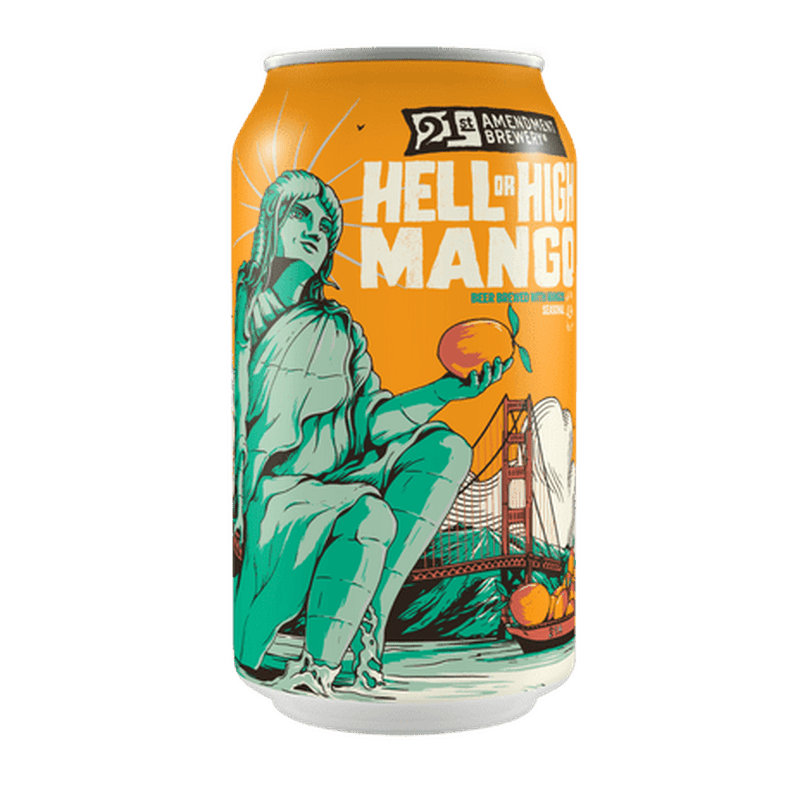 21st Amendment Brewery Hell or High Mango Wheat Beer 6-pack - ForWhiskeyLovers.com