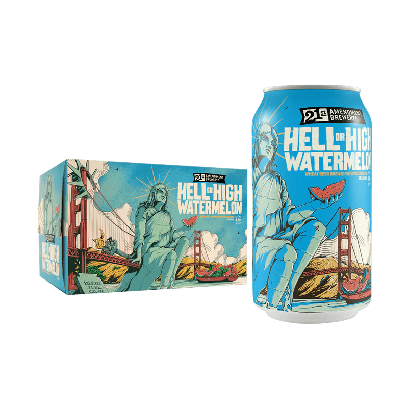 21st Amendment Brewery Hell or High Watermelon Wheat Beer 6-Pack - ForWhiskeyLovers.com