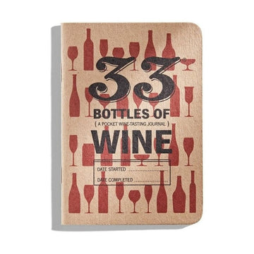 33 Bottles of Wine Tasting Book - ForWhiskeyLovers.com