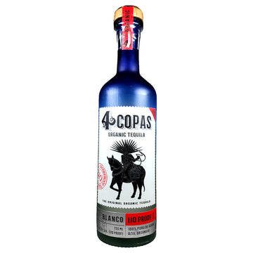 4 Copas Blanco 110 Proof Organic Tequila 750ml - ForWhiskeyLovers.com