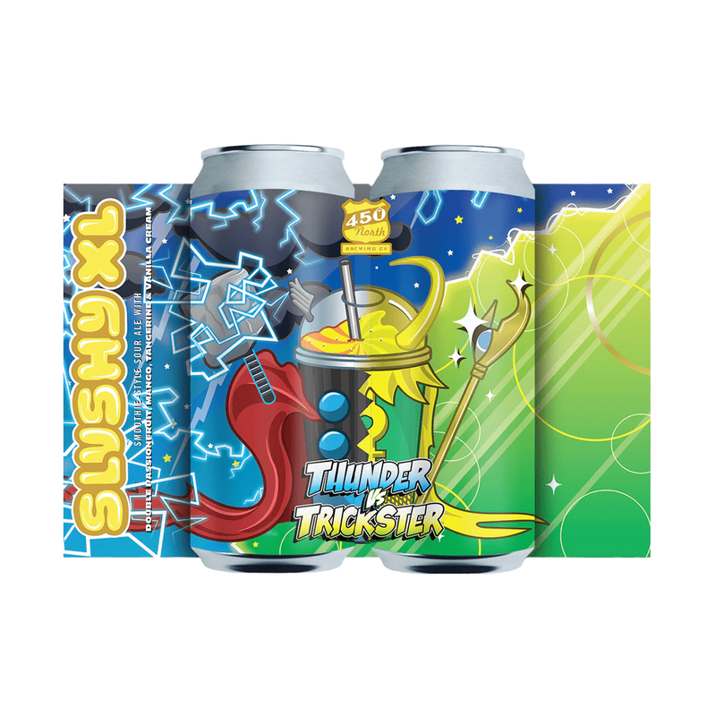 450 North Brewing Co. Thunder vs Trickster Slushy XL Sour Ale Beer 4-Pack - ForWhiskeyLovers.com