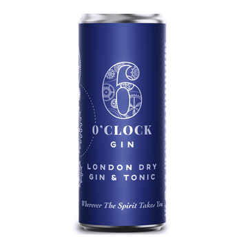 6 O'Clock London Dry Gin & Tonic Cocktail 4-Pack - ForWhiskeyLovers.com