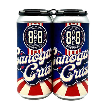 8one8 Brewing Canoga Crush American Light Lager Beer 4-Pack - ForWhiskeyLovers.com