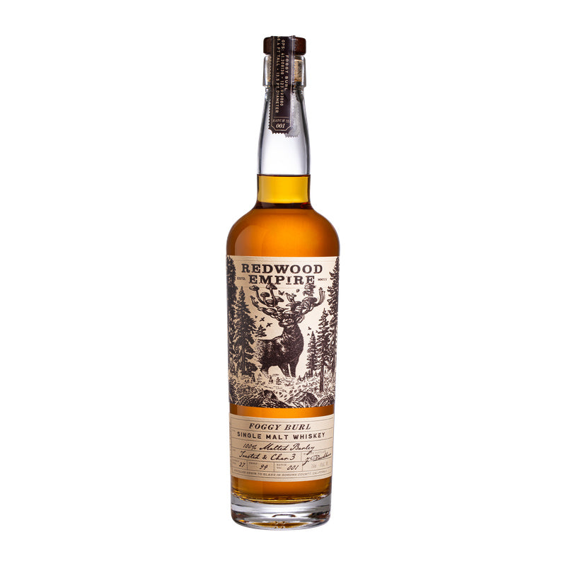 Redwood Empire Foggy Burl Single Malt Whiskey bottle
