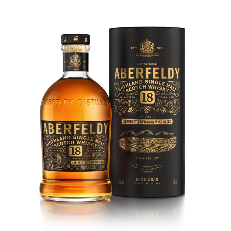 Aberfeldy 18 Year Old 'Cabernet Sauvignon Cask' Highland Single Malt Scotch Whisky - ForWhiskeyLovers.com