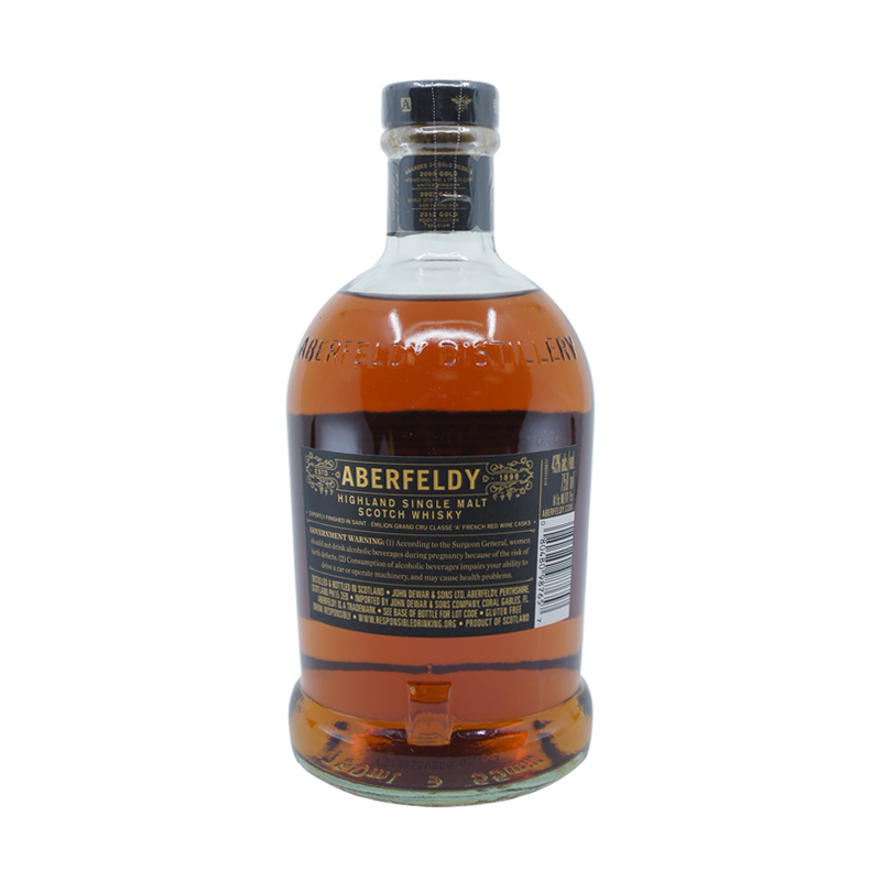 Aberfeldy 21 Year Limited Edition St-Emilion French Wine Cask Finish - ForWhiskeyLovers.com