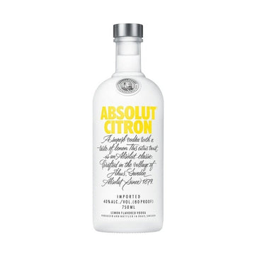 Absolut Citron Lemon Flavored Vodka - ForWhiskeyLovers.com
