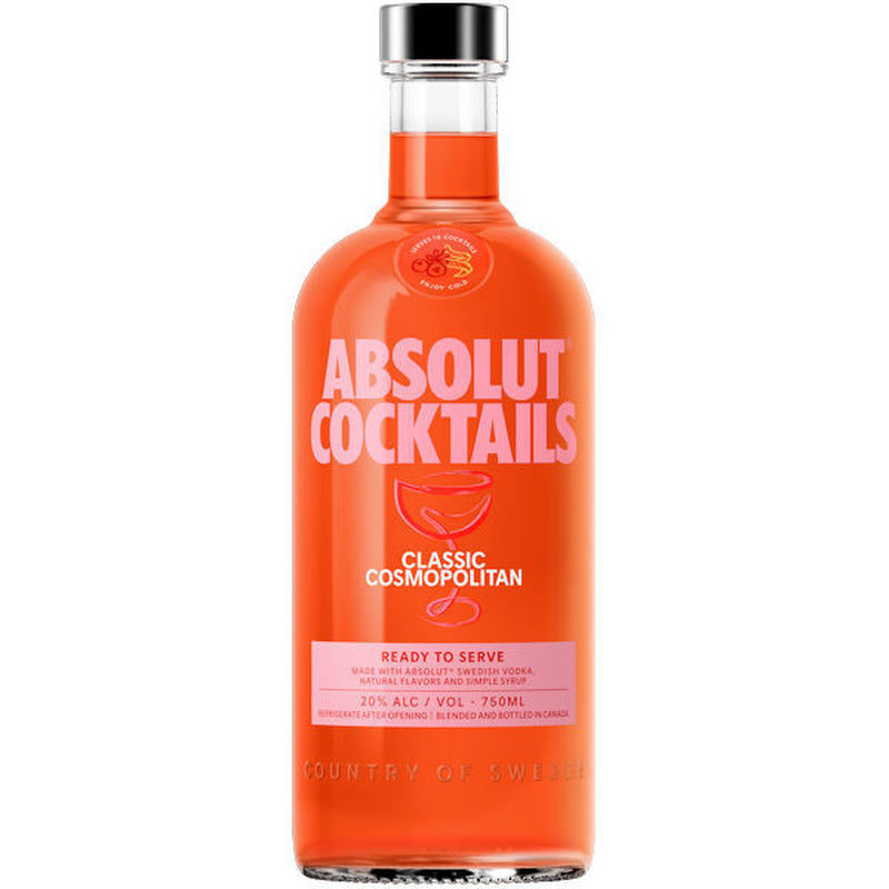 Absolut Cocktails Classic Cosmopolitan Ready to Serve 750ml - ForWhiskeyLovers.com