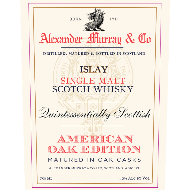 Alexander Murray & Co Islay American Oak Edition Single Malt Scotch Whisky - ForWhiskeyLovers.com