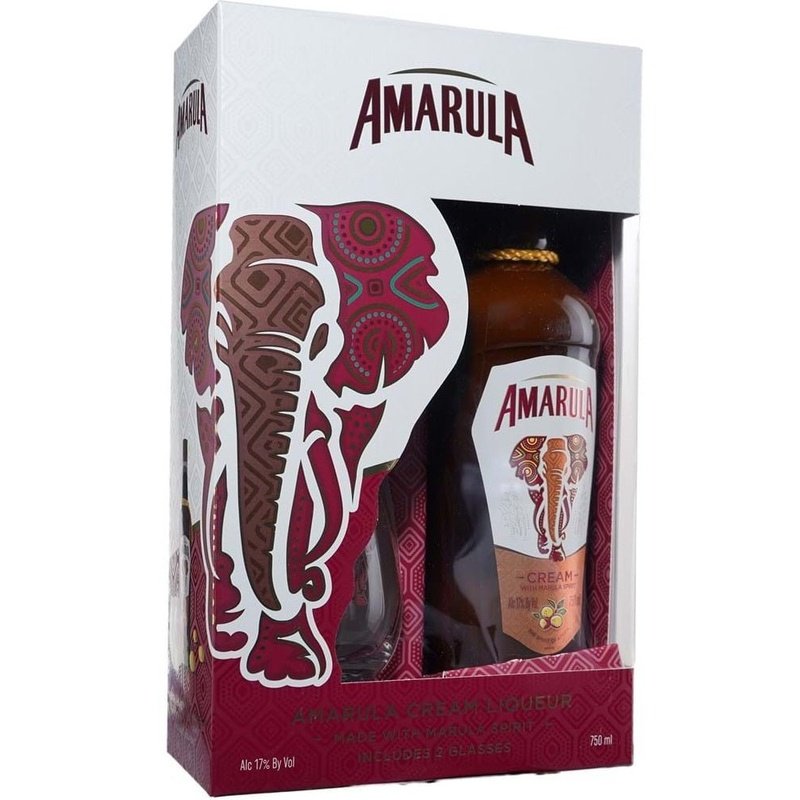 Amarula Cream Liqueur w/ 2 Glasses Gift Pack - ForWhiskeyLovers.com