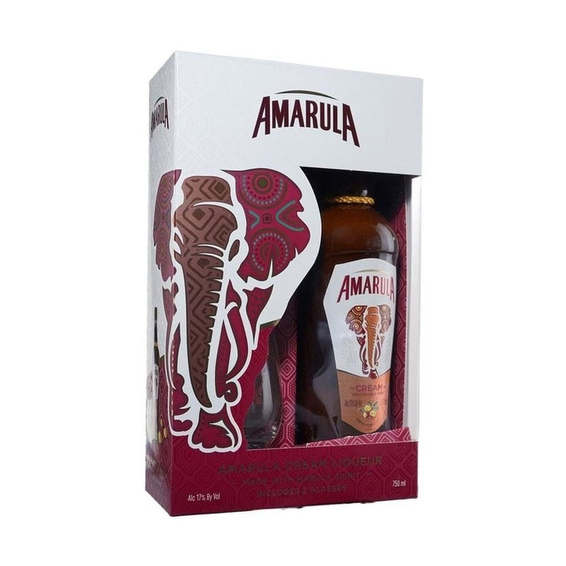 Amarula Cream Liqueur w/ 2 Glasses Gift Pack - ForWhiskeyLovers.com