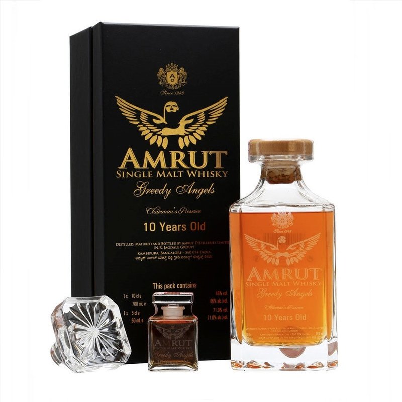 Amrut Greedy Angels 10 Year Old Chairman's Reserve Indian Single Malt Whisky - ForWhiskeyLovers.com