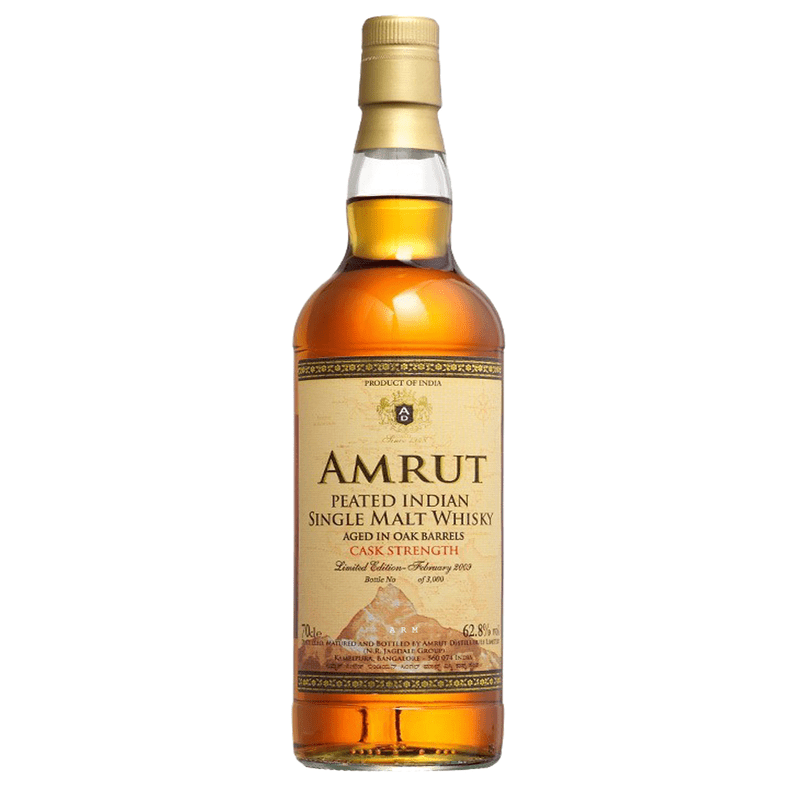 Amrut Peated Cask Strength Single Malt Indian Whisky - ForWhiskeyLovers.com