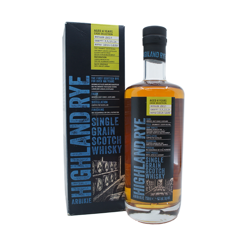 Arbikie Highland Rye 4 Year Old Single Grain Scotch Whisky - ForWhiskeyLovers.com