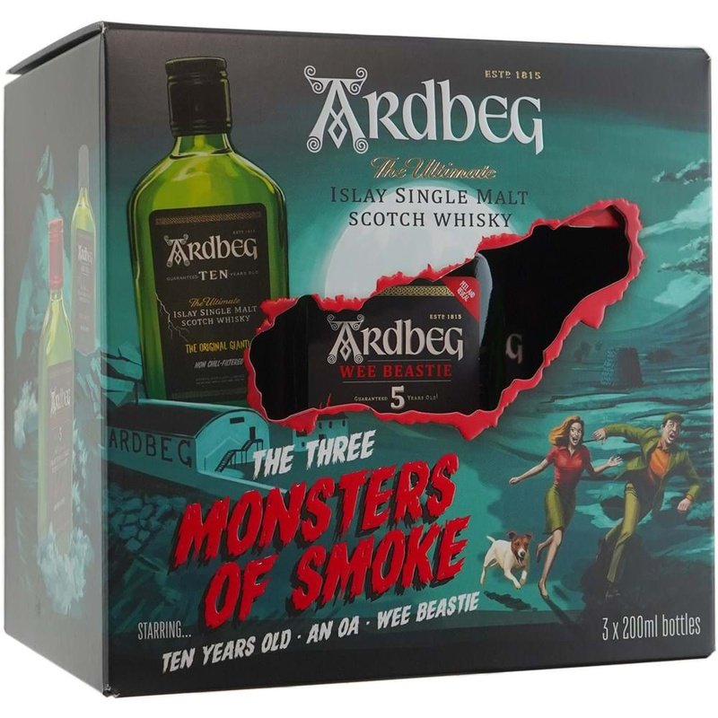 Ardbeg 'The Three Monsters of Smoke' Islay Single Malt Scotch Whisky 3-Pack Set - ForWhiskeyLovers.com