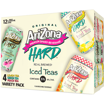 Arizona Hard Tea Variety 12 Pack - ForWhiskeyLovers.com