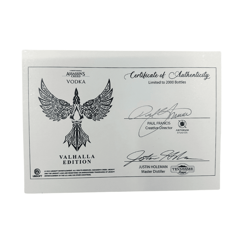Assassin's Creed Vodka 'Valhalla Edition' Collectors Release with Certificate & Glass Gift Set - ForWhiskeyLovers.com