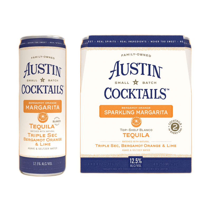 Austin Cocktails Sparkling Bergamot Orange Margarita 4-Pack - ForWhiskeyLovers.com