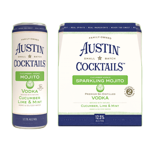 Austin Cocktails Sparkling Cucumber Vodka Mojito 4-Pack - ForWhiskeyLovers.com