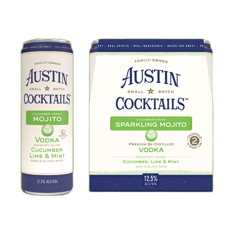 Austin Cocktails Sparkling Cucumber Vodka Mojito 4-Pack - ForWhiskeyLovers.com