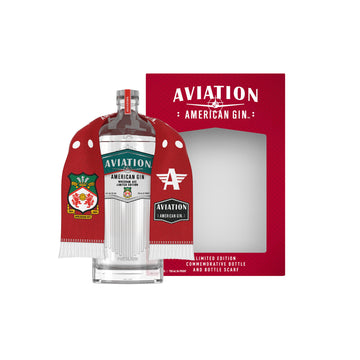 Aviation American Gin Wrexham AFC Limited Edition Bottle Scarf Gift Set 750ml - ForWhiskeyLovers.com