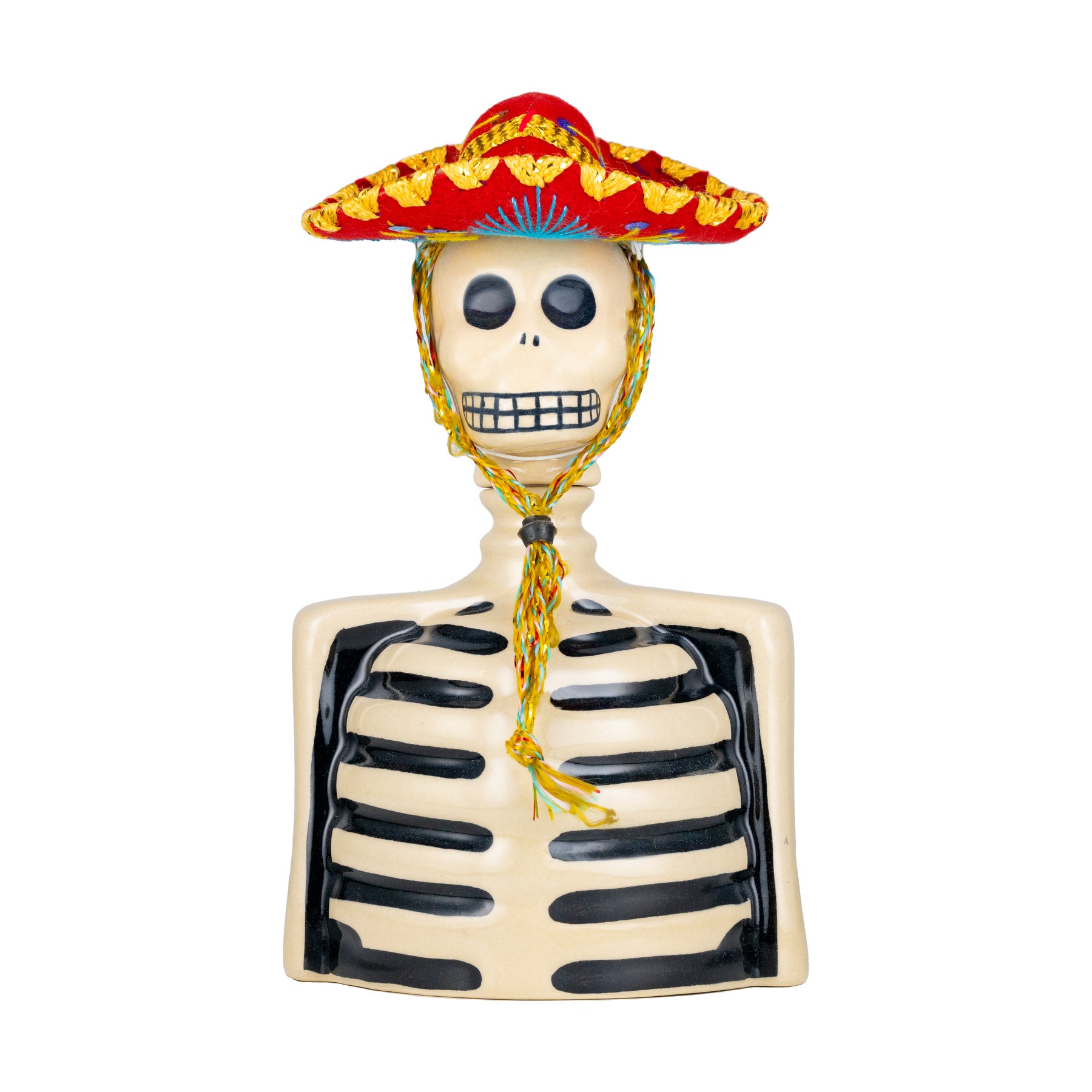 Azulejos Skelly Reposado Tequila with Mariachi Hat 750ml - ForWhiskeyLovers.com