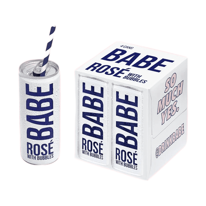 Babe Ros‚ With Bubbles 4-Pack - ForWhiskeyLovers.com