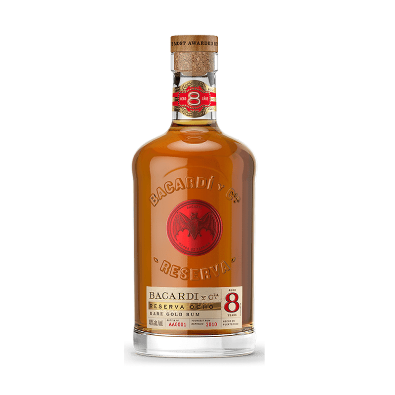 Bacard¡ Reserva Ocho 8 Year Old Rare Gold Rum - ForWhiskeyLovers.com