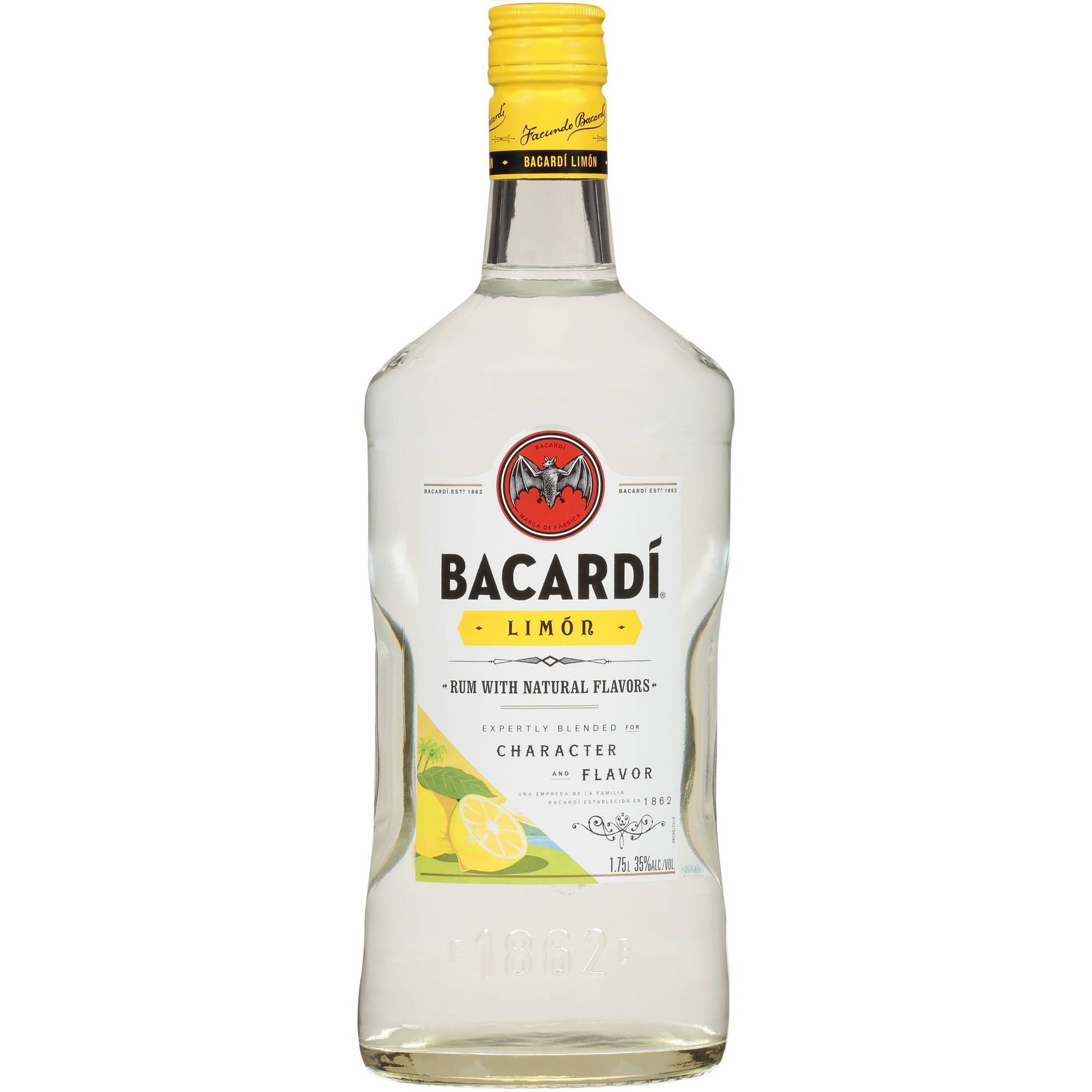 Bacardi Limon Citrus Flavored Rum 1.75 L - ForWhiskeyLovers.com