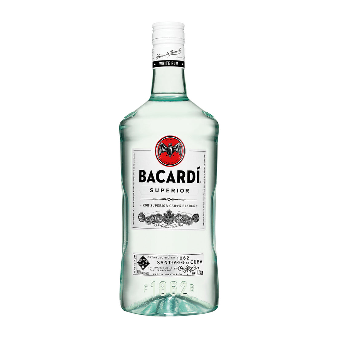 Bacardí Superior White Rum 1.75 L - ForWhiskeyLovers.com