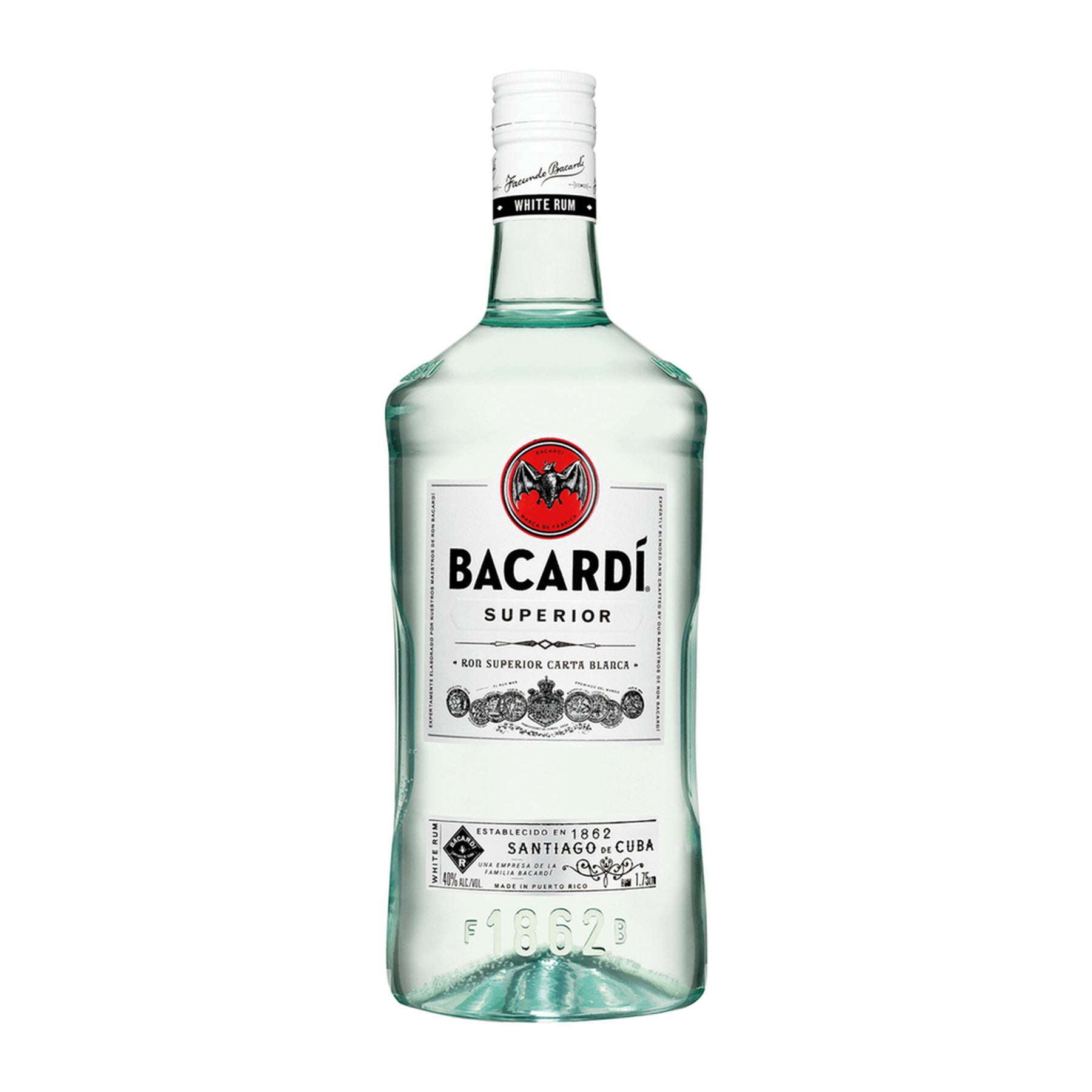Bacardí Superior White Rum 1.75 L - ForWhiskeyLovers.com