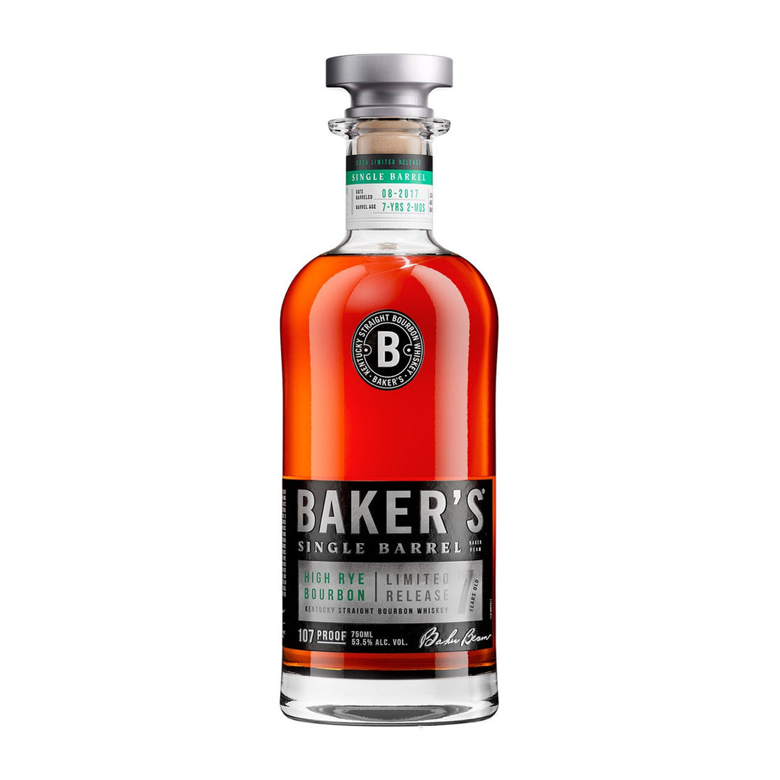 Baker's 7 Year Old Single Barrel High Rye Limited Release Kentucky Straight Bourbon Whiskey - ForWhiskeyLovers.com