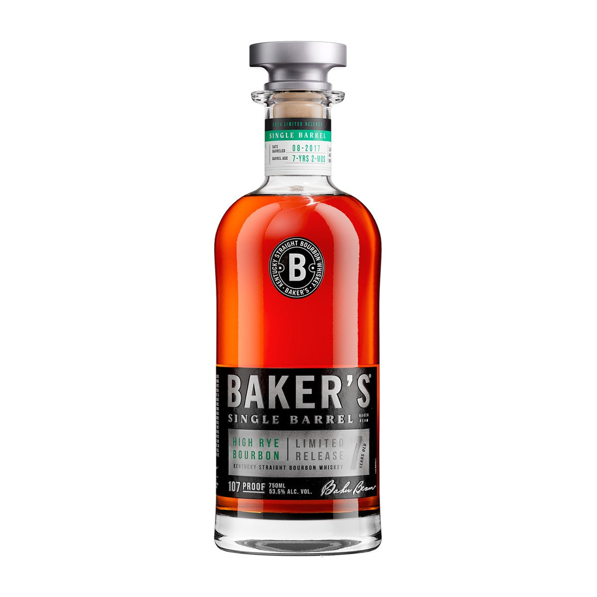 Baker's 7 Year Old Single Barrel High Rye Limited Release Kentucky Straight Bourbon Whiskey - ForWhiskeyLovers.com