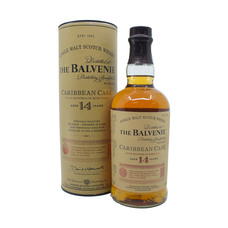 Balvenie 14yr Caribbean Rum Cask Speyside Single Malt 750mL - ForWhiskeyLovers.com
