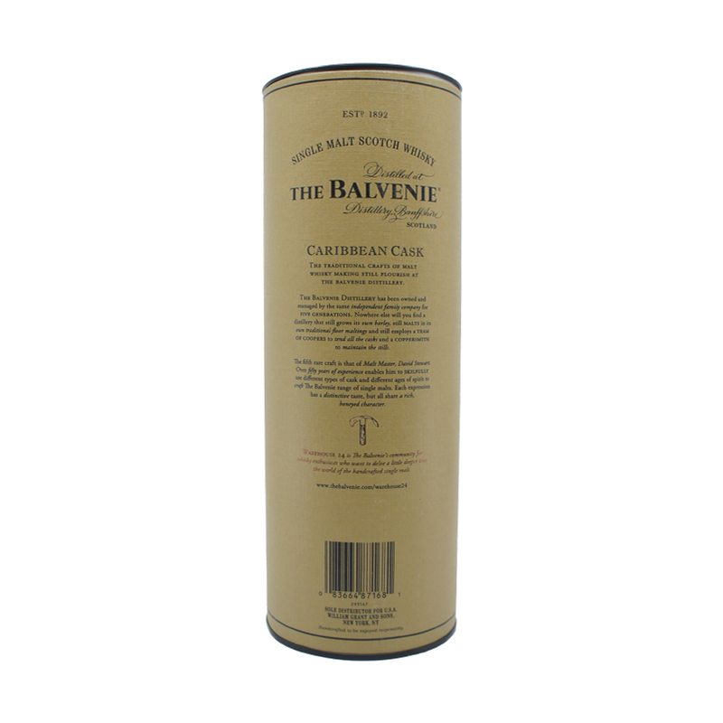 Balvenie 14yr Caribbean Rum Cask Speyside Single Malt 750mL - ForWhiskeyLovers.com