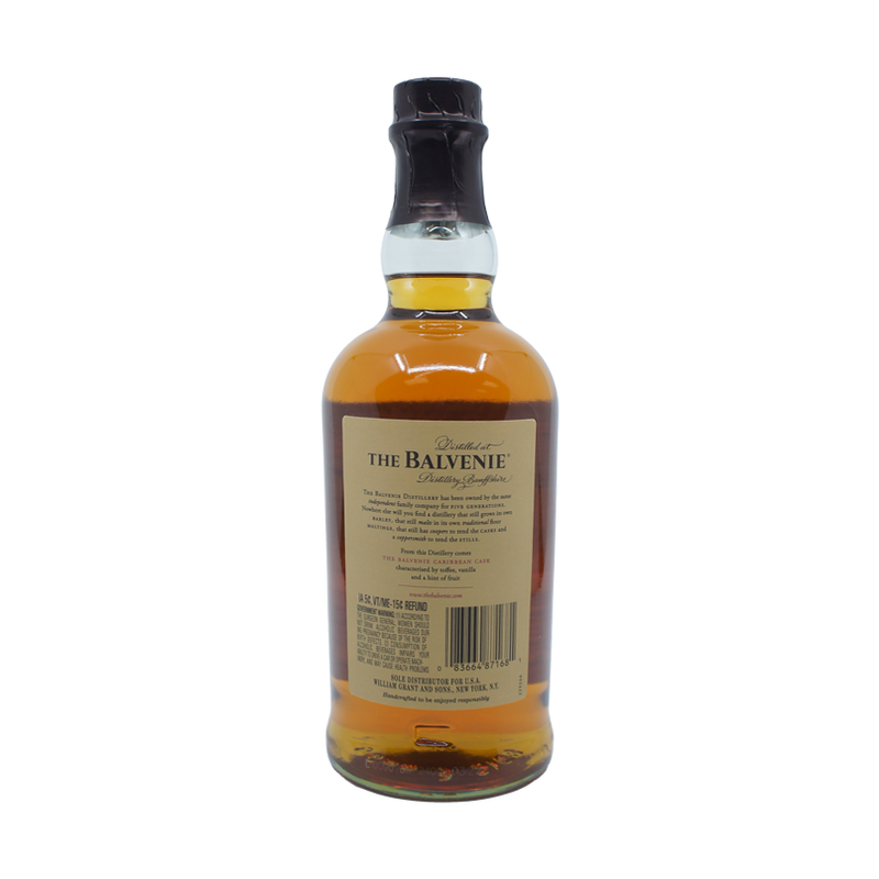 Balvenie 14yr Caribbean Rum Cask Speyside Single Malt 750mL - ForWhiskeyLovers.com