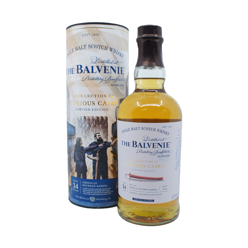 Balvenie A Collection of Curious Casks 14 Year Old American Bourbon Barrel Single Malt Scotch Whisky - ForWhiskeyLovers.com