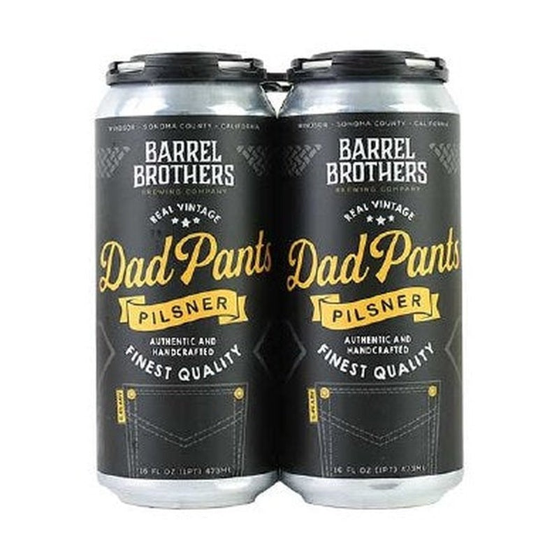 Barrel Brothers Brewing Co. 'Dad Pants' Pilsner Beer 4-Pack - ForWhiskeyLovers.com