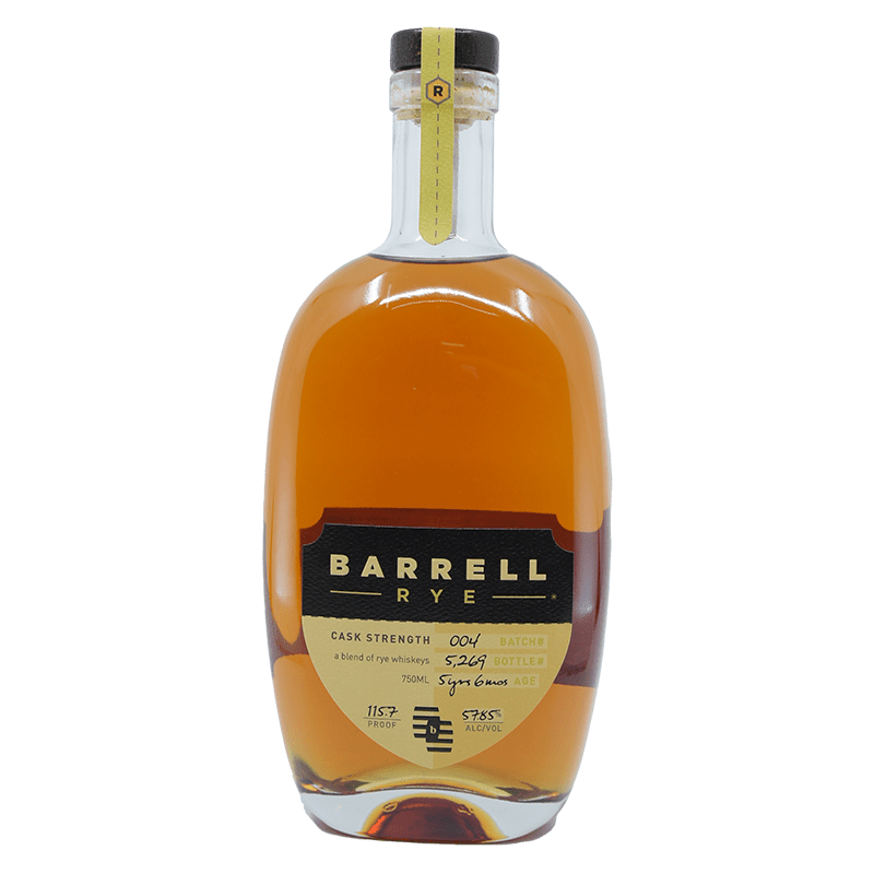 Barrell Rye 5 Year Old Batch #004 Cask Strength Rye Whiskey - ForWhiskeyLovers.com
