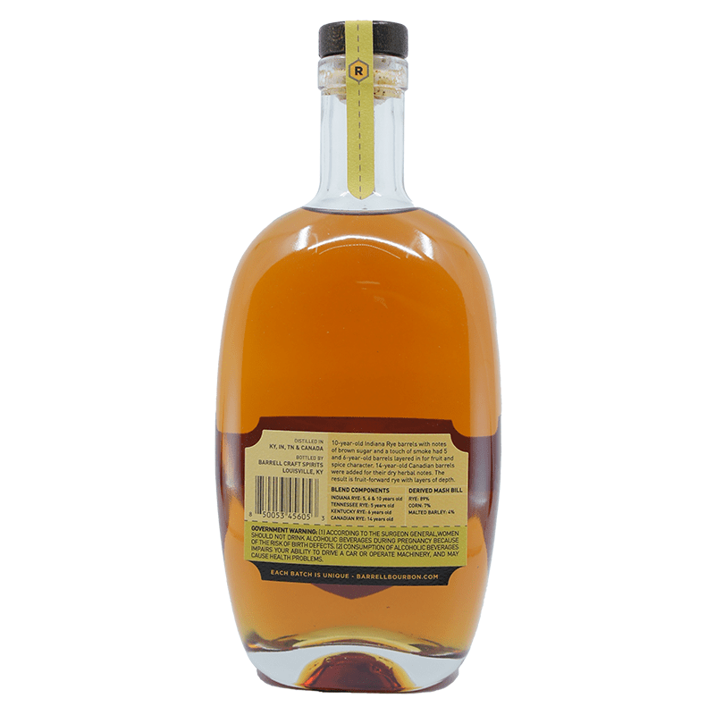 Barrell Rye 5 Year Old Batch #004 Cask Strength Rye Whiskey - ForWhiskeyLovers.com