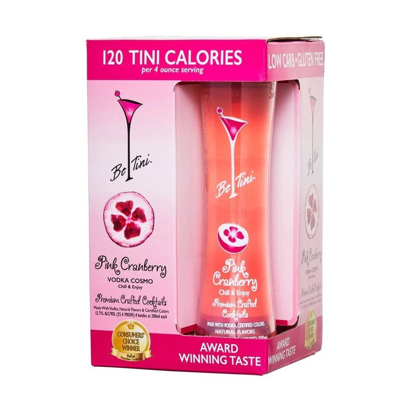 BeTini Pink Cranberry Vodka Martini Cocktail 4-Pack - ForWhiskeyLovers.com